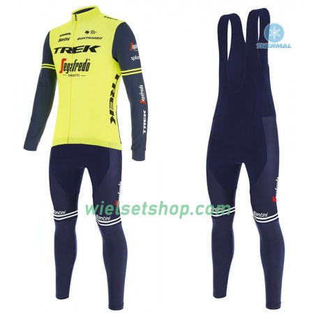 Fietskleding (Fietsshirt Lange Mouw + Lange Koersbroek) 2020 Trek-Segafredo N002 Winter Thermal Fleece
